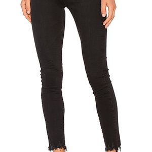 AG Farrah High Waist Skinny Jeans, Raw Hem, Sz 26